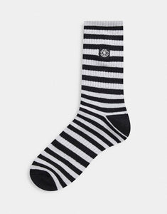 Element Socks Striped Black and White