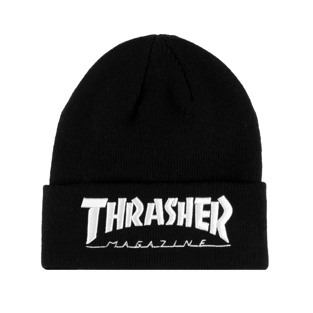 【THRASHER】MAGAZINE LOGO BEANIE ビーニー Thrasher Beanie Mag Logo Embroidered Black/White – Precision