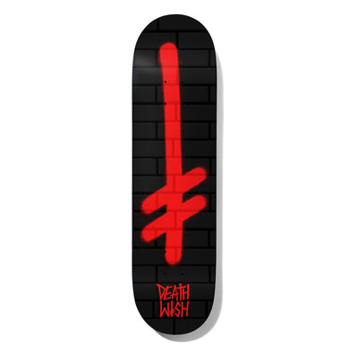 Deathwish Deck Gang Logo Black Red Bricks 8.0