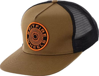 Spitfire Hat Classic 87 Swirl Patch Snapback Tan/Black/Orange