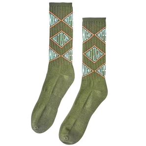 Independent Socks Pivot Crew Army Green Men's 9-11