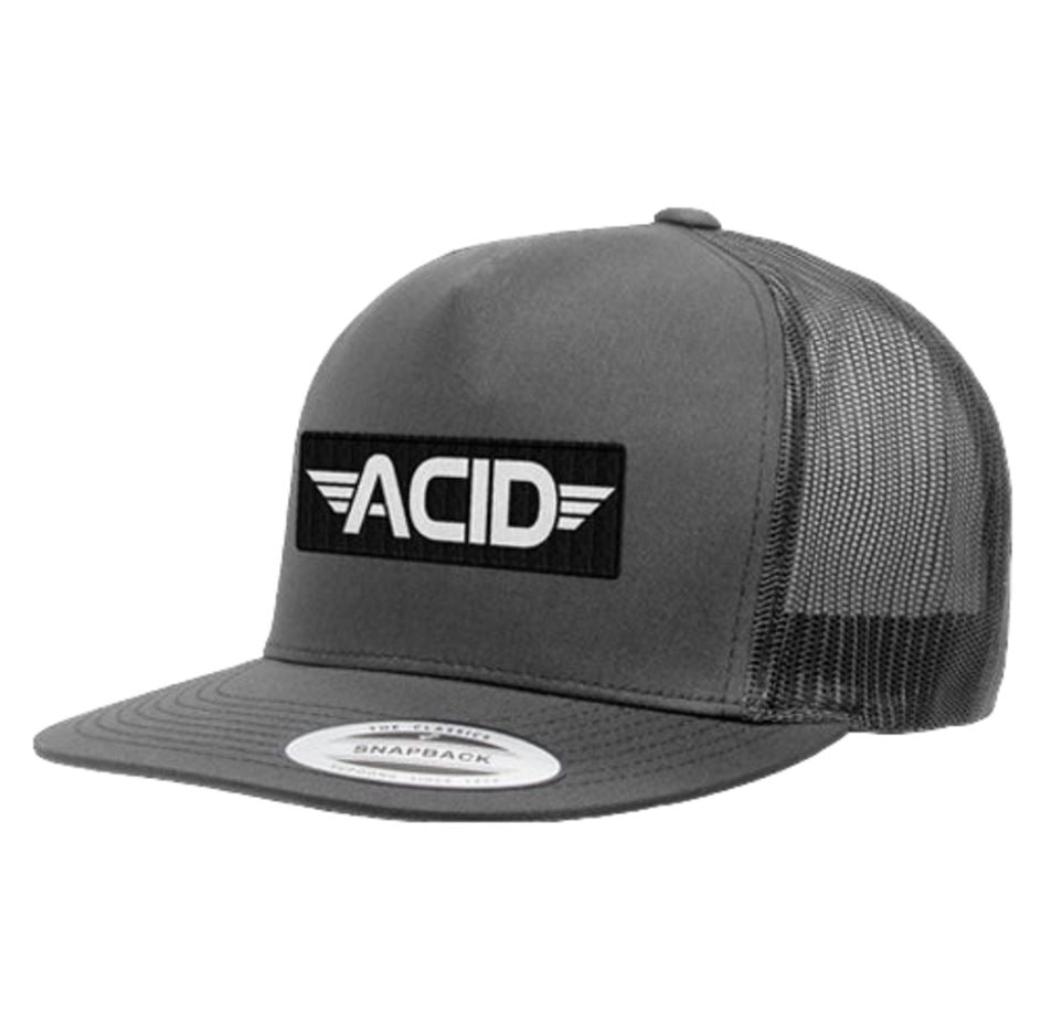 ATM Trucker Hat Acid Bar Grey Mesh Snapback