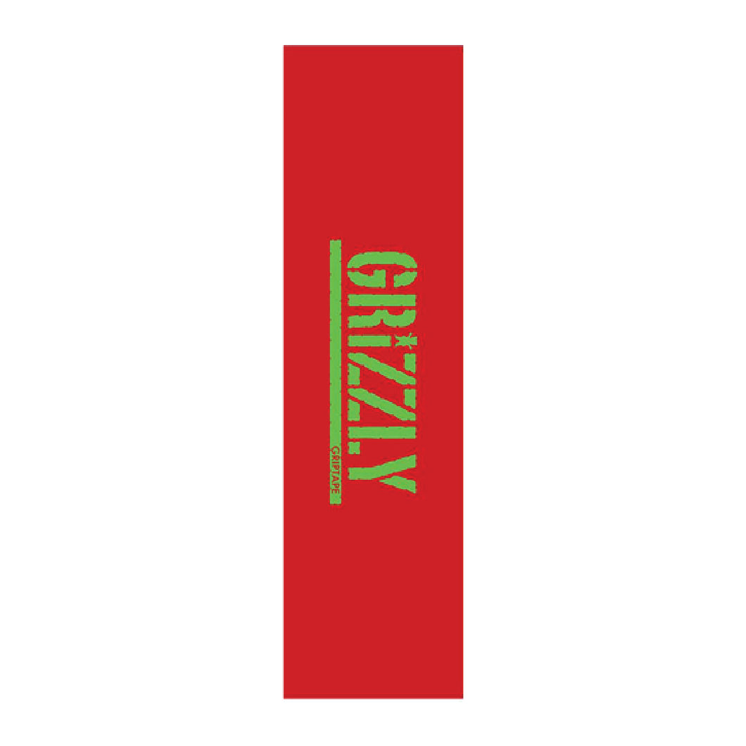 Grizzly Griptape Stamped Necessities Red Lime