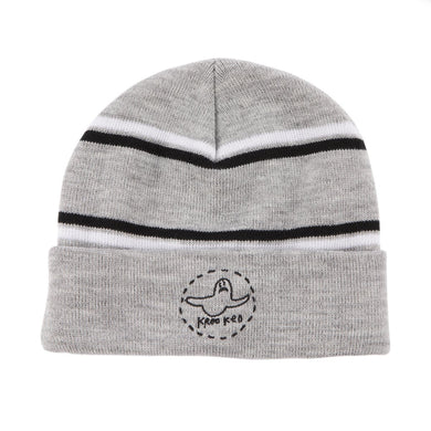 Krooked Beanie Trinity Cuff Grey/White/Black