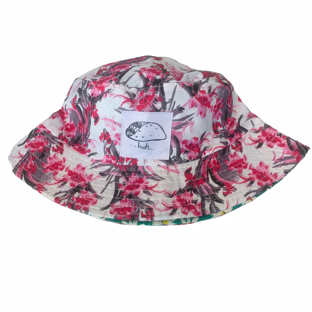 Huh Bucket Hat Flowers Pink (One Size)