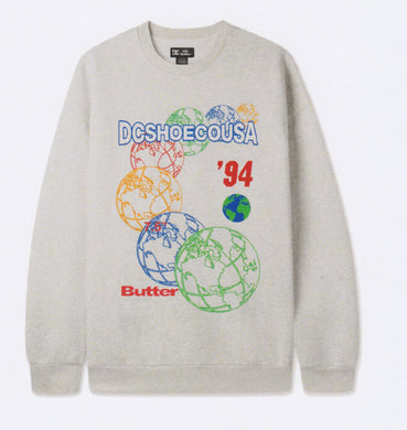 DC x Buttergoods Crewneck Sweatshirt World Ash Grey