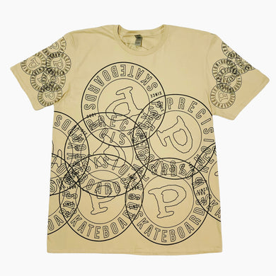 Precision Tee Circle Logo Tan Large (AOP)