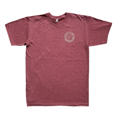 Precision Tee Circle Logo Heather Maroon (Off White Ink)