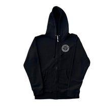 Load image into Gallery viewer, Precision Hoodie Black Zip Up Classic Circle Logo
