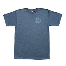 Load image into Gallery viewer, Precision Tee Circle Logo Heather Navy (Mint Ink)