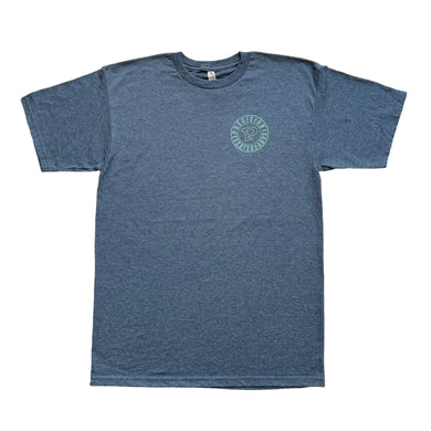 Precision Tee Circle Logo Heather Navy (Mint Ink)