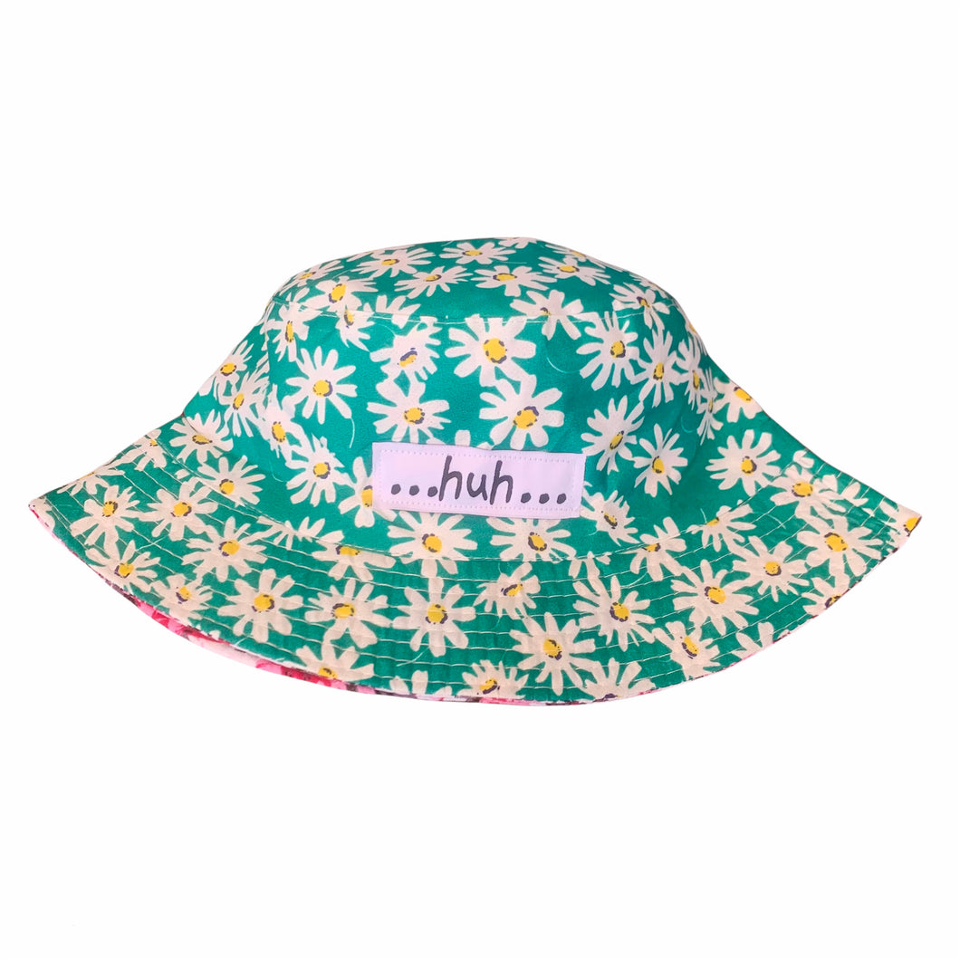 Huh Bucket Hat Flowers Green (One Size)