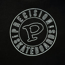Load image into Gallery viewer, Precision Hoodie Black Zip Up Classic Circle Logo