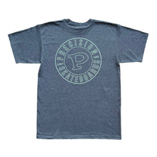 Load image into Gallery viewer, Precision Tee Circle Logo Heather Navy (Mint Ink)