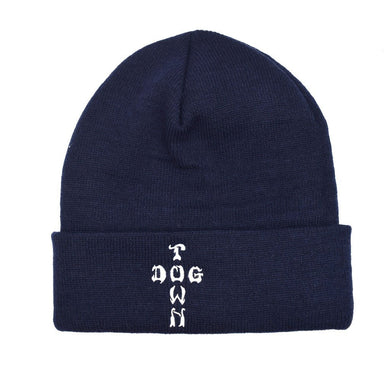 Dogtown Beanie Cross Letters Navy