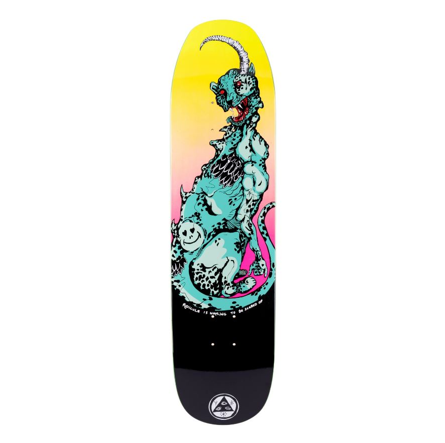 Welcome Deck Cheetah on Son of Moontrimmer Black/Surf Fade 8.25