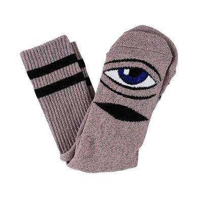 Toy Machine Socks Heather Sect Eye Pink