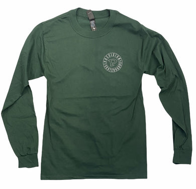 Precision Long Sleeve Tee Circle Logo Forest Green