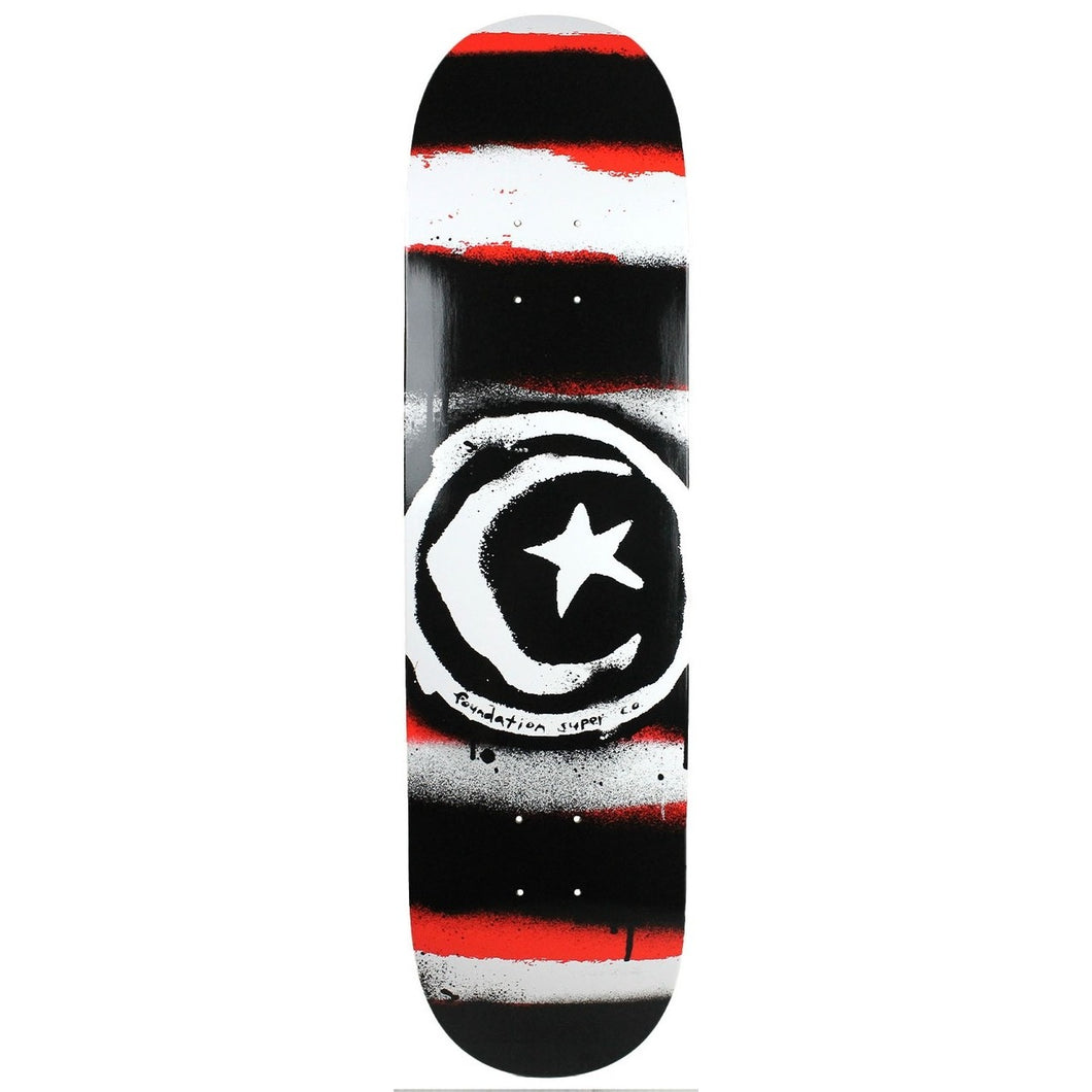 Foundation Deck 8.0 Star & Moon Red Distressed
