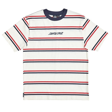 Santa Cruz Tee Shirt Solid Stripe Off White