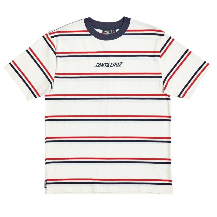 Santa Cruz Tee Shirt Solid Stripe Off White