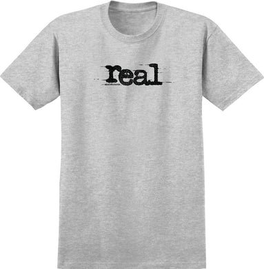 Real Skateboards Tee Type Heather Grey/Black