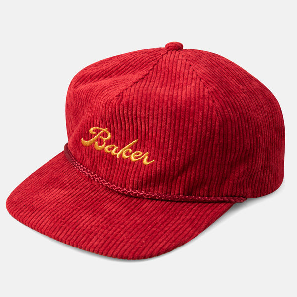 Baker Hat Golden Red Cord Snapback