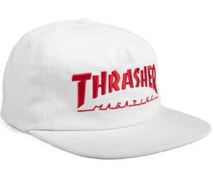 Thrasher Hat Embroidered Logo White/Red