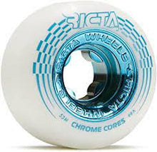 Load image into Gallery viewer, Ricta Wheel 53mm Chrome Core White Teal 99a