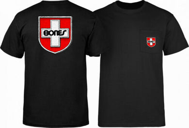 Powell Peralta Pocket T-Shirt Swiss Shield Black