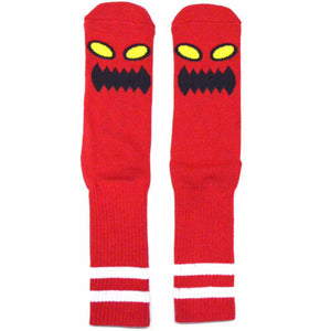Toy Machine Socks Monster Face Red