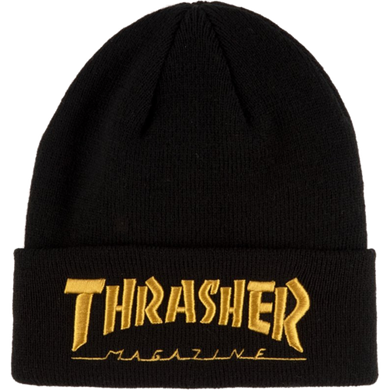 Thrasher Beanie Mag Logo Embroidered Black/Gold