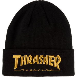 Thrasher Beanie Mag Logo Embroidered Black/Gold