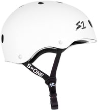 Load image into Gallery viewer, S-One Helmet Lifer White w/ Black Stripes