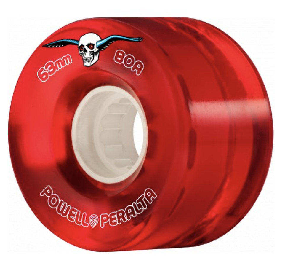 Powell Cruiser Wheel 63mm - Red Clear 80A