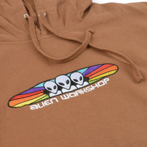 Alien Workshop Hoodie Spectrum Embroidered Saddle Brown Large