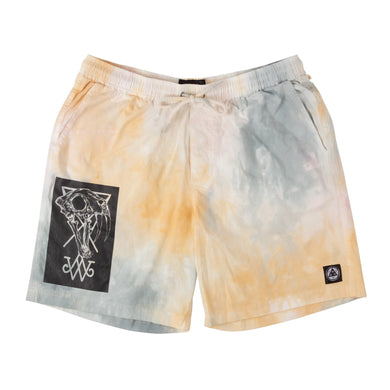 Welcome Shorts Soft Core Printed Cloud Dye Elastic Cloud/Black