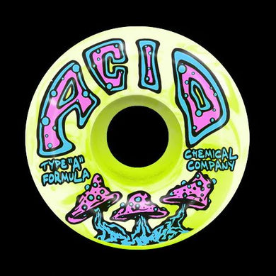 Acid Wheel Type A Shrooms Green/White Swirl Side Cut 53mm 99A