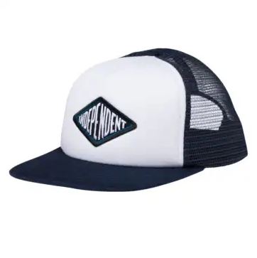 Independent Trucker Hat Mesh Snapback Turn and Burn Navy/White