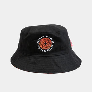 Spitfire Hat Bucket Classic Swirl Black/Red Reversible
