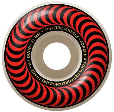 Spitfire Wheels 51mm 101a Classic Red Formula Four