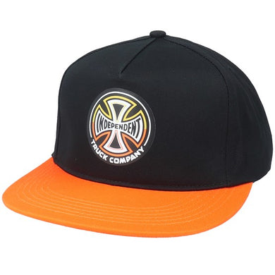 Independent Trucks Hat Snapback Split Cross Black/Orange