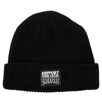 Creature Beanie Long Shoreman Support Your Local Black