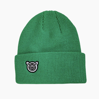 Pig Beanie Head Kelly Green