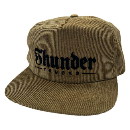 Thunder Hat Script Khaki/Black Corduroy Snapback
