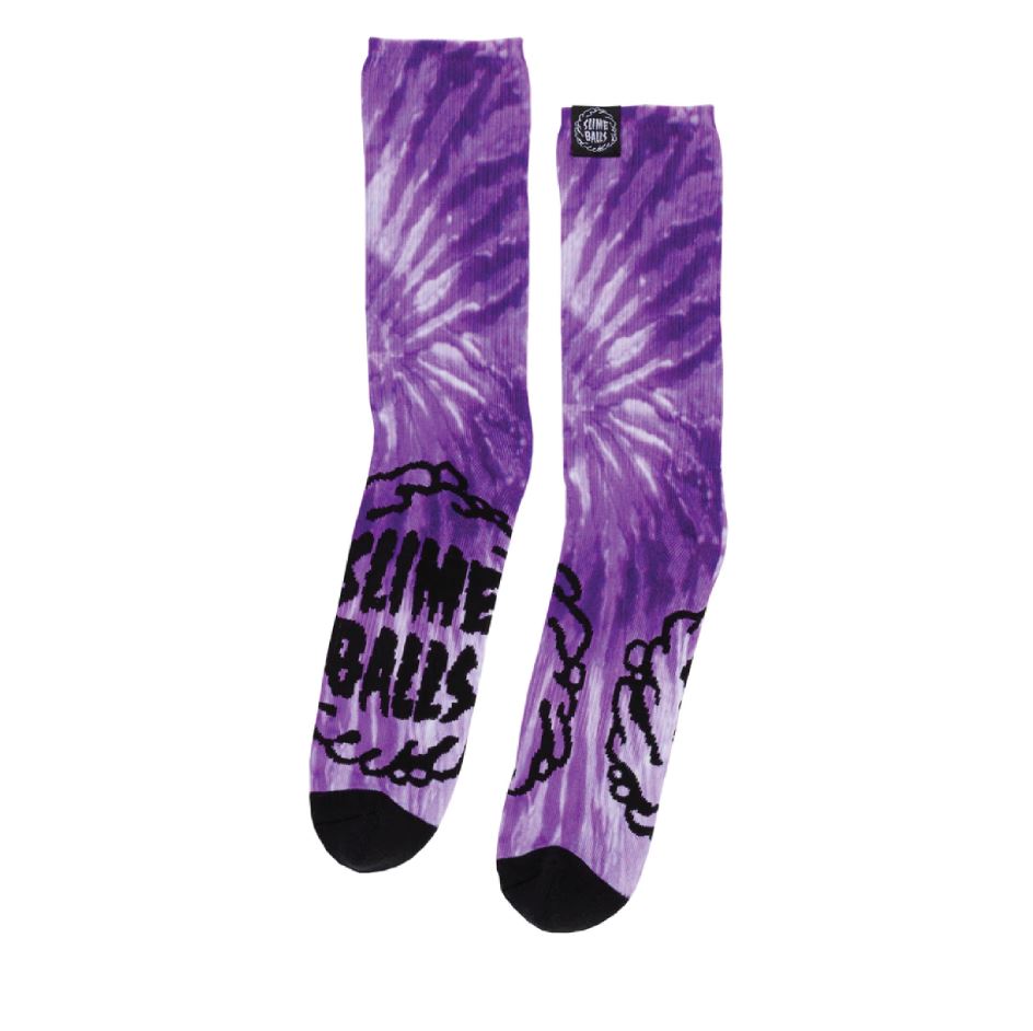 Slime Balls Socks Mono Splat Tie Dye Purple Men's 9-11