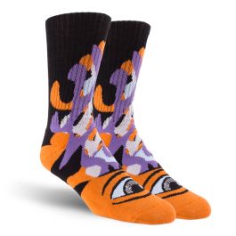 Toy Machine Socks Barf Sect Multi Orange