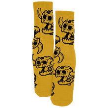 Load image into Gallery viewer, Toy Machine Socks Monster Skull Mustard