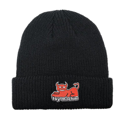 Toy Machine Beanie Devil Cat Dock Black