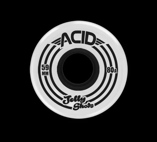 Acid Wheel Jelly Shots 59mm 80a White with Black